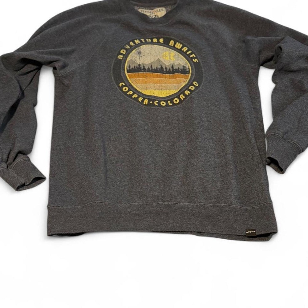 Techstyles Copper Colorado Mountain Sweatshirt M Faded Blue